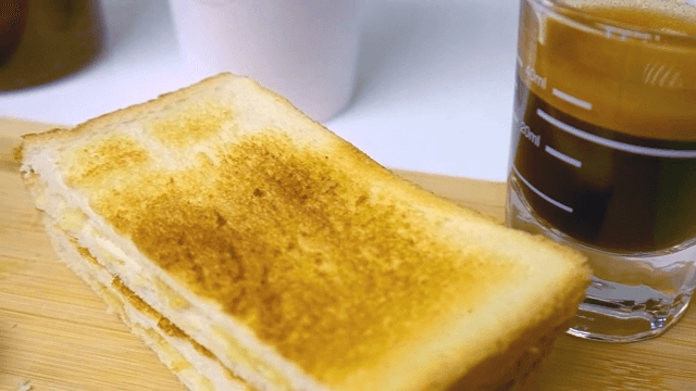 Morning Breakfast with Toast and Coffee