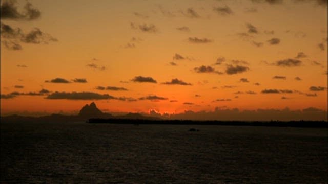 Sunset Over a Tranquil Ocean View
