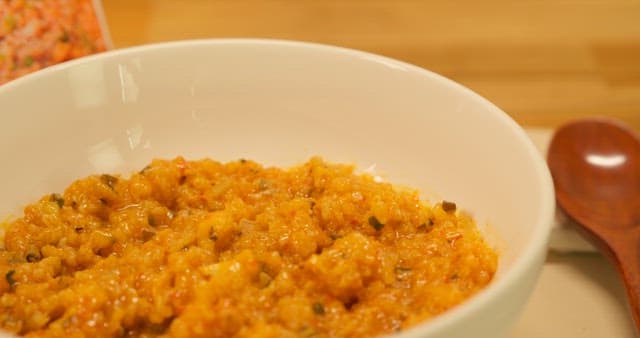 Seaweed Powder Sprinkled on Spicy Nutritious Porridge