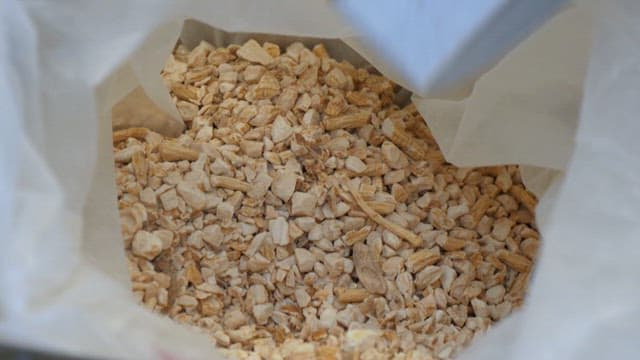 Sack full of dried medicinal herbs