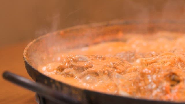 Boiling Gamjatang in the Pot