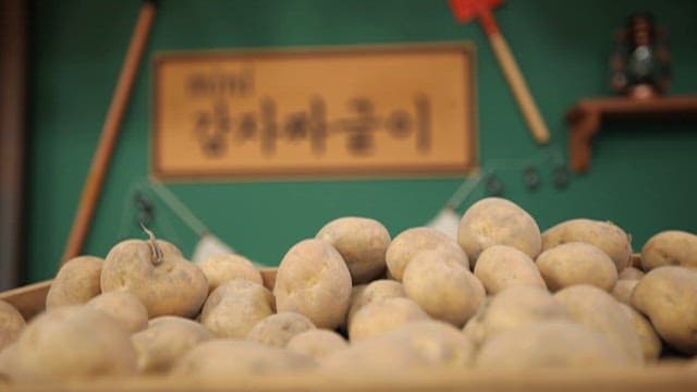 Fresh Potatoes in a Wooden Crate