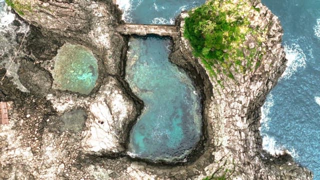 Rocky coastline with tidal pools