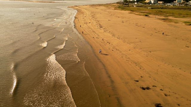 Serene beach with gentle waves