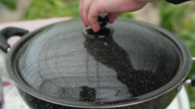 Potatoes Steamed in a Large Pot