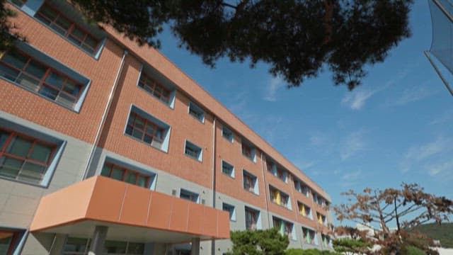 Sunny Day at a School Building