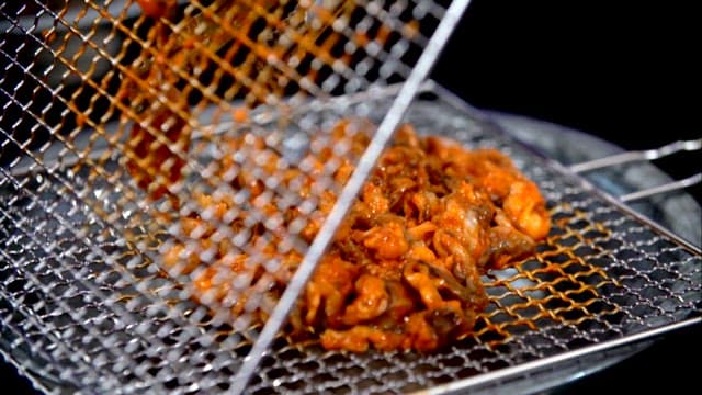 Grilled webfoot octopus grilled on the grill