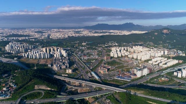 Bustling Metropolis and Roadways