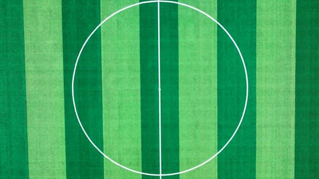 Empty Soccer Field with Artificial Turf