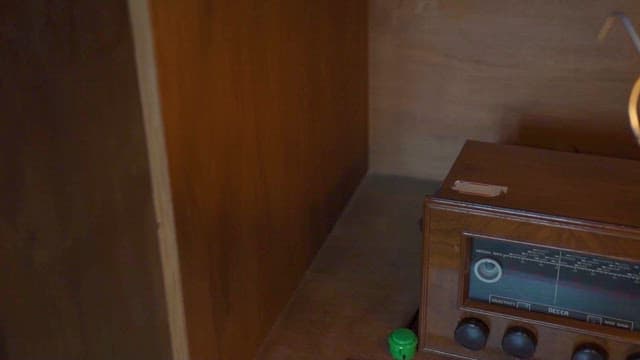 Vintage Radio on a Wooden Table