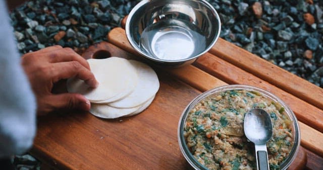 Preparing Homemade Dumplings