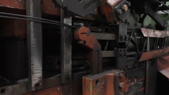 Close-up of industrial machinery in operation