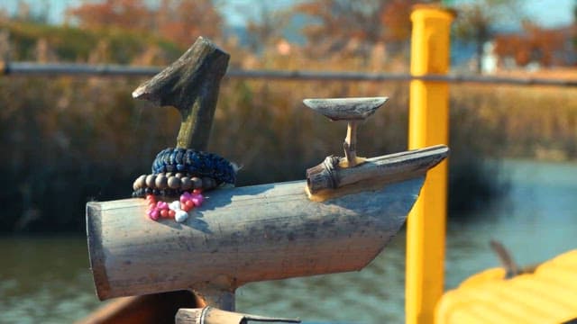 Vintage Wooden Ornament on Riverside