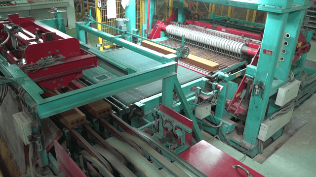 Brick manufacturing process in a factory