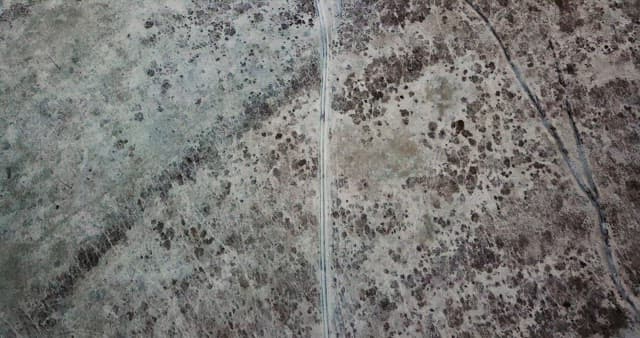 Landscape of barren fields