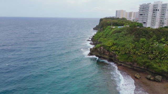 Coastal cliffs with ocean waves