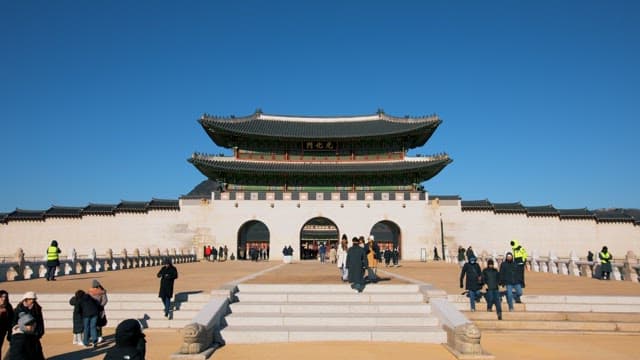 Midday Visitors at Gwanghwamun