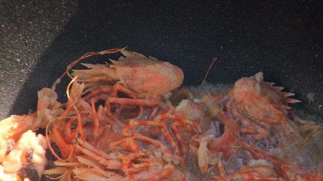 Seafood Cooking in Pan