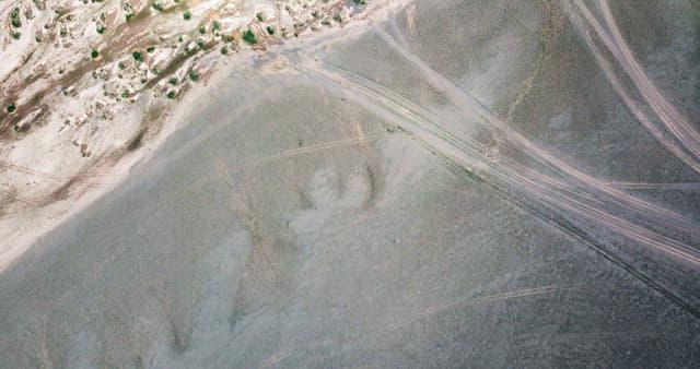 View of a barren desert