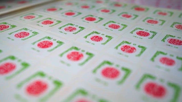 Sample Stamp Patterns on Paper