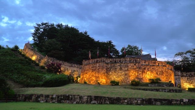 Gochang Eupseong, an ancient Korean fortress illuminated at night