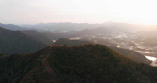 Twilight Over Serene Mountain Landscape