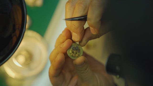 Close-Up of Precision Watch Repair