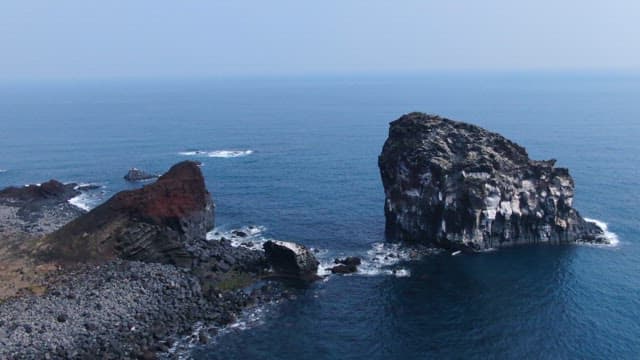 Rugged coastal rocky island