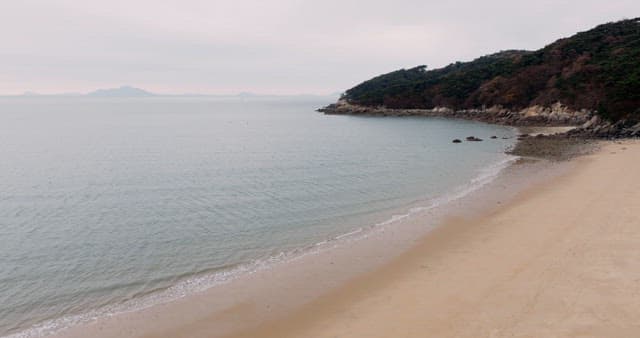Waves Crashing on Peaceful Sandy Beach