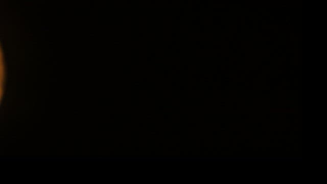 Glowing Bulb of Fairy Lights in a Dark Setting at Night