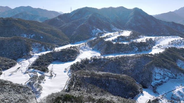 Snow-Covered Mountainous Landscape