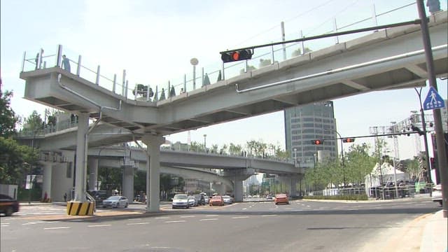 Overpass and Roadway Scenery in a Bustling City