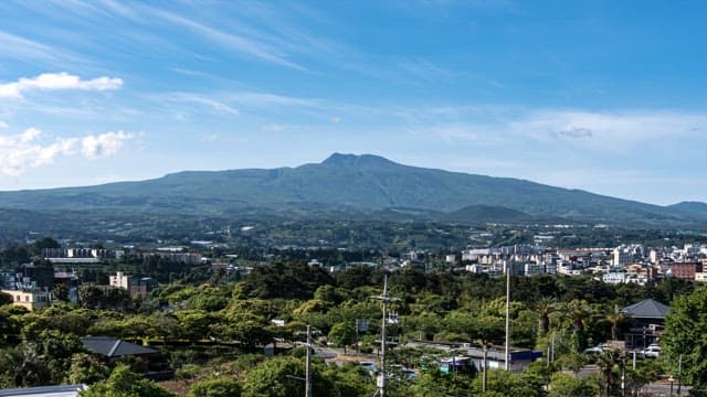 Majestic mountain under a clear sky