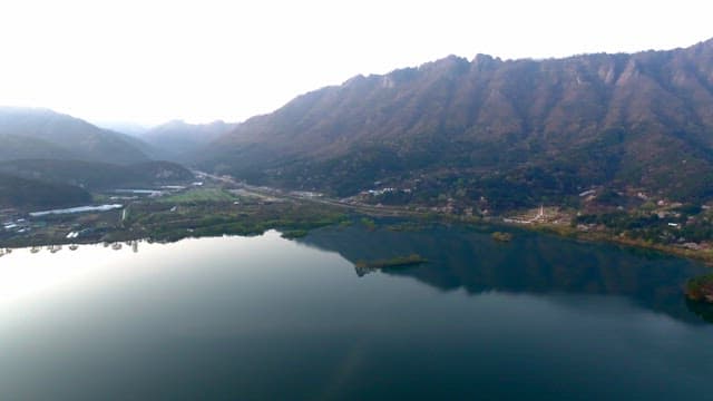 Mountain landscape with a serene lake
