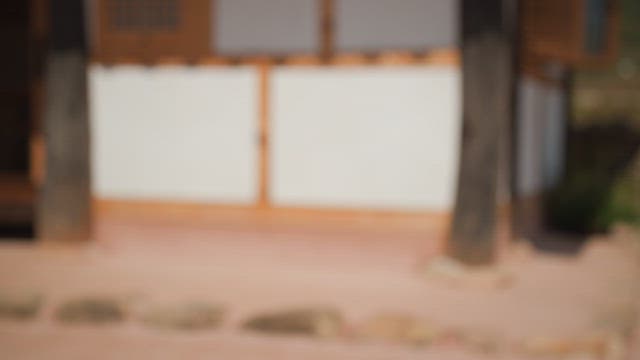 Tea table with teacups and traditional Korean desserts