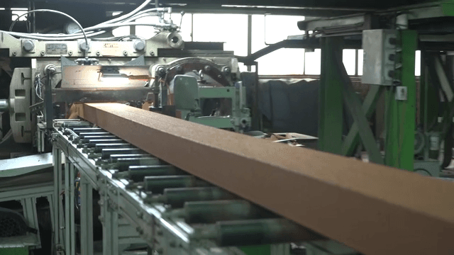 Clay being processed in a factory
