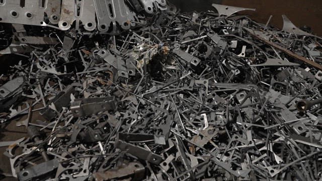 Pile of metal scraps and parts