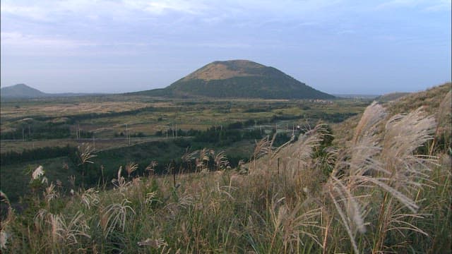 Peaceful Jeju scenery and Darangswi Parasitic Cone