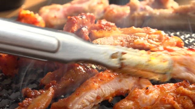 Sizzling charcoal grilled chicken