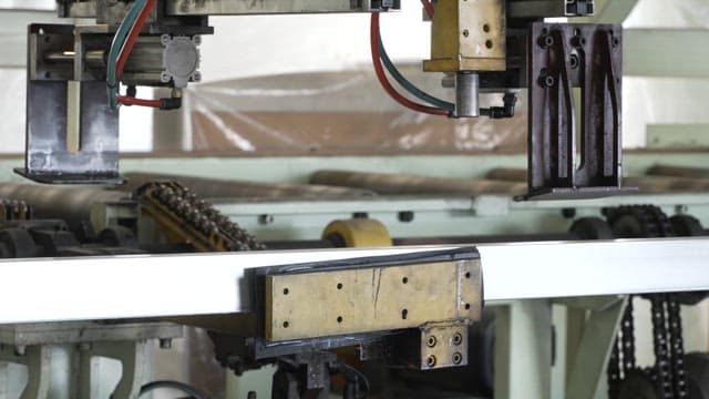 Machinery operating in a factory setting