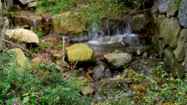 Valley water falling from above