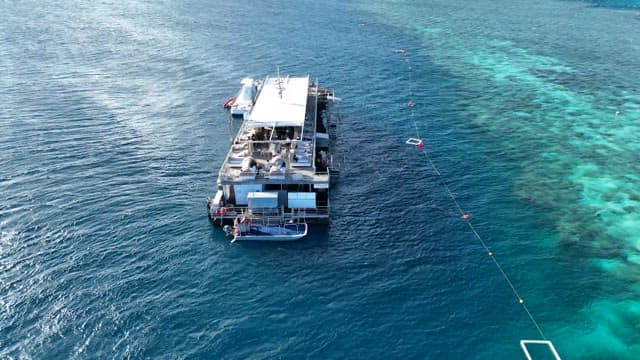 Large cruise ship on the sea