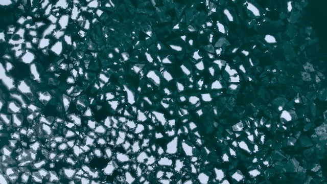 Ice on the River that Froze and Melted and Split