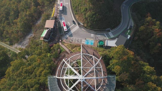 Scenic Mountains Seen from a Skywalk
