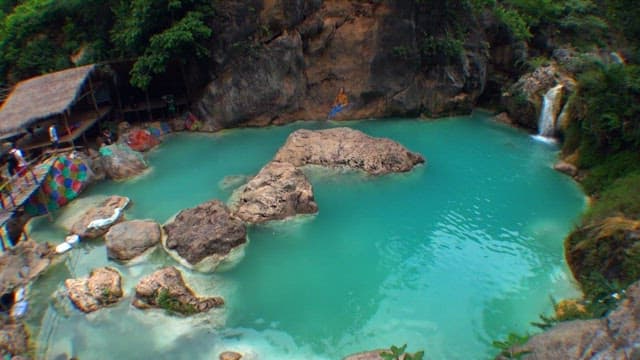 Exotic Deedote Blue Lagoon with Azure Pool in Lush Setting