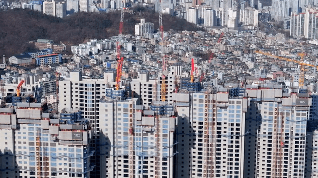 High-rise buildings under construction