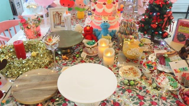 Christmas and New Year festive decoration tableau