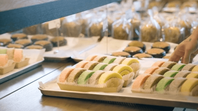 Assorted Pastries Displayed in a Bakery