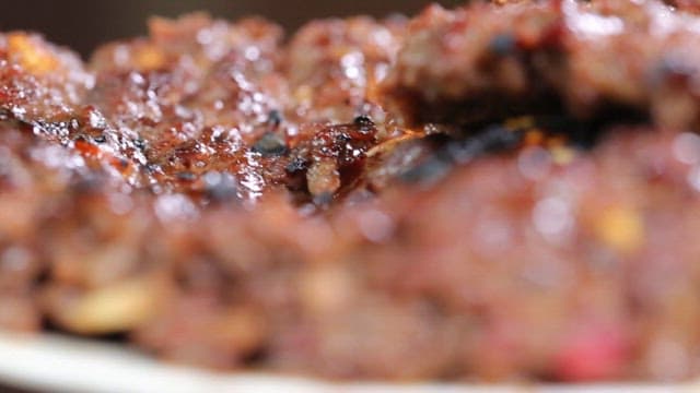 Juicy tteokgalbi on a plate