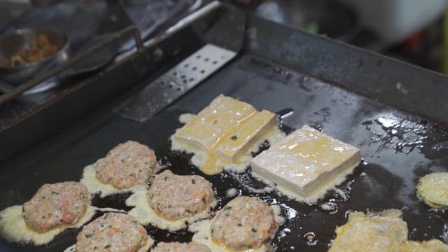Cooking Korean Pancakes on a Hot Griddle